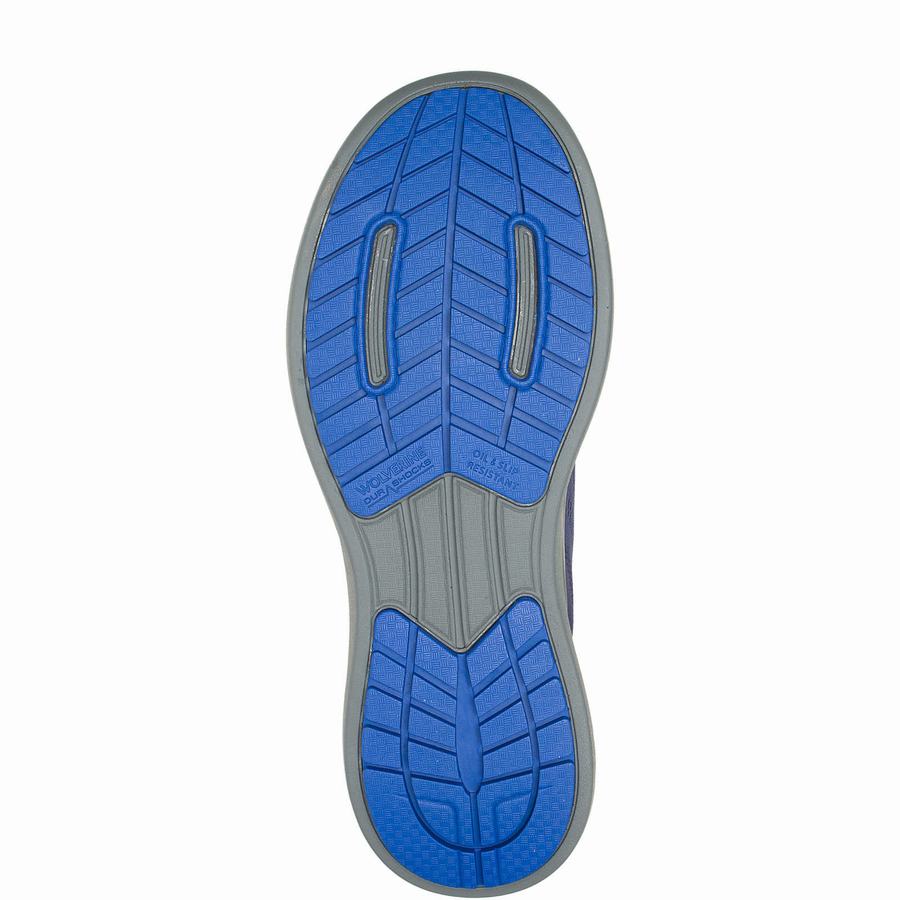 Navy Wolverine Bolt DuraShocks® Knit CarbonMax® Men Work Shoes | YTF8311LQ