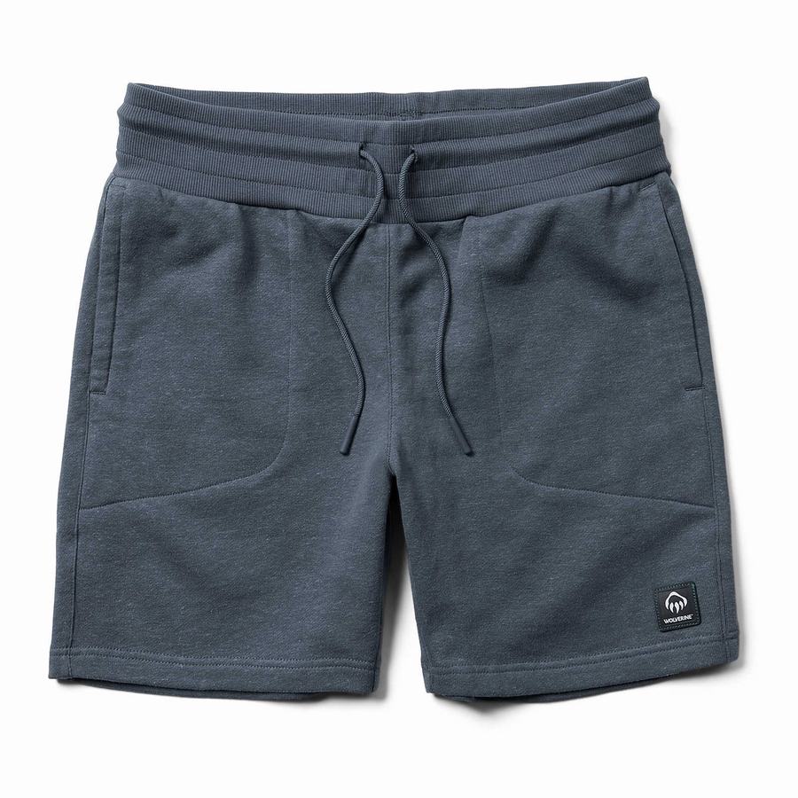 Navy Wolverine Hemp Men Shorts | LVG5359MZ