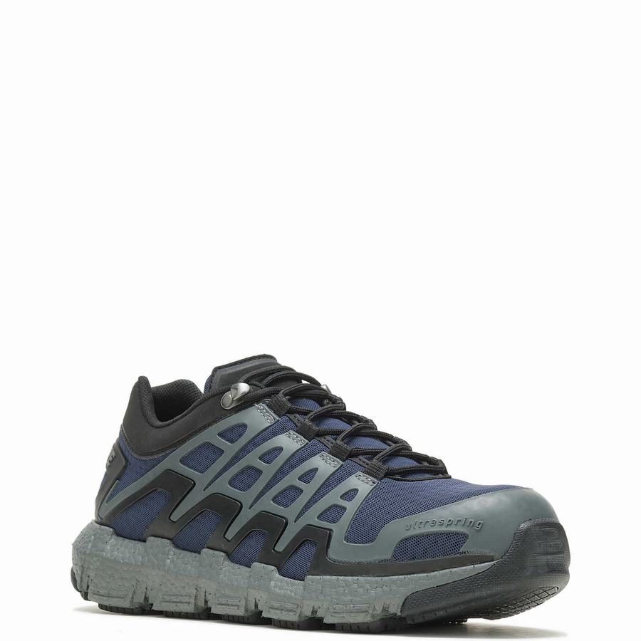 Navy Wolverine Rev Vent UltraSpring™ DuraShocks® CarbonMAX® Men Work Shoes | SVI4937PX