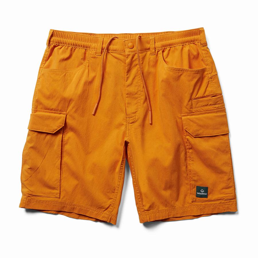 Orange Wolverine Douglas Cargo Men Shorts | TTD2890QL