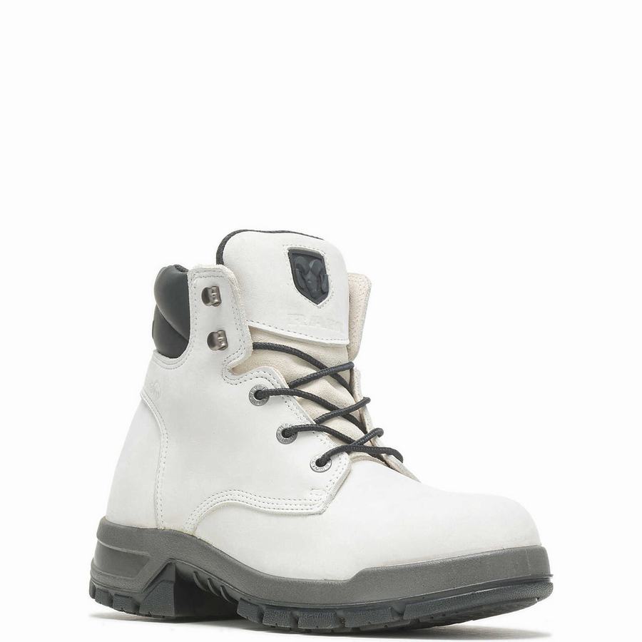 White Wolverine Ram Trucks Collection - Tradesman Safety Toe Men Work Boots | MVK1544GL